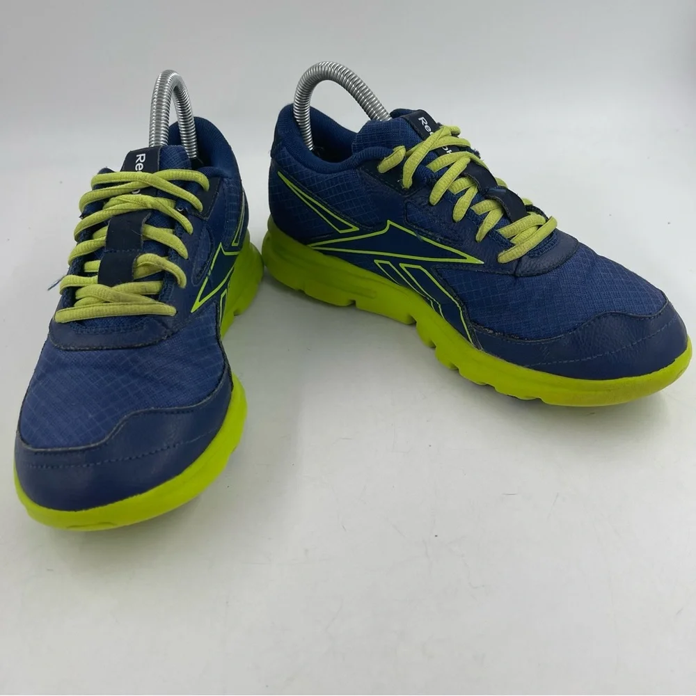 Reebok Kids Your Flex Blue Green Lace-Up Running Shoes - Size 6